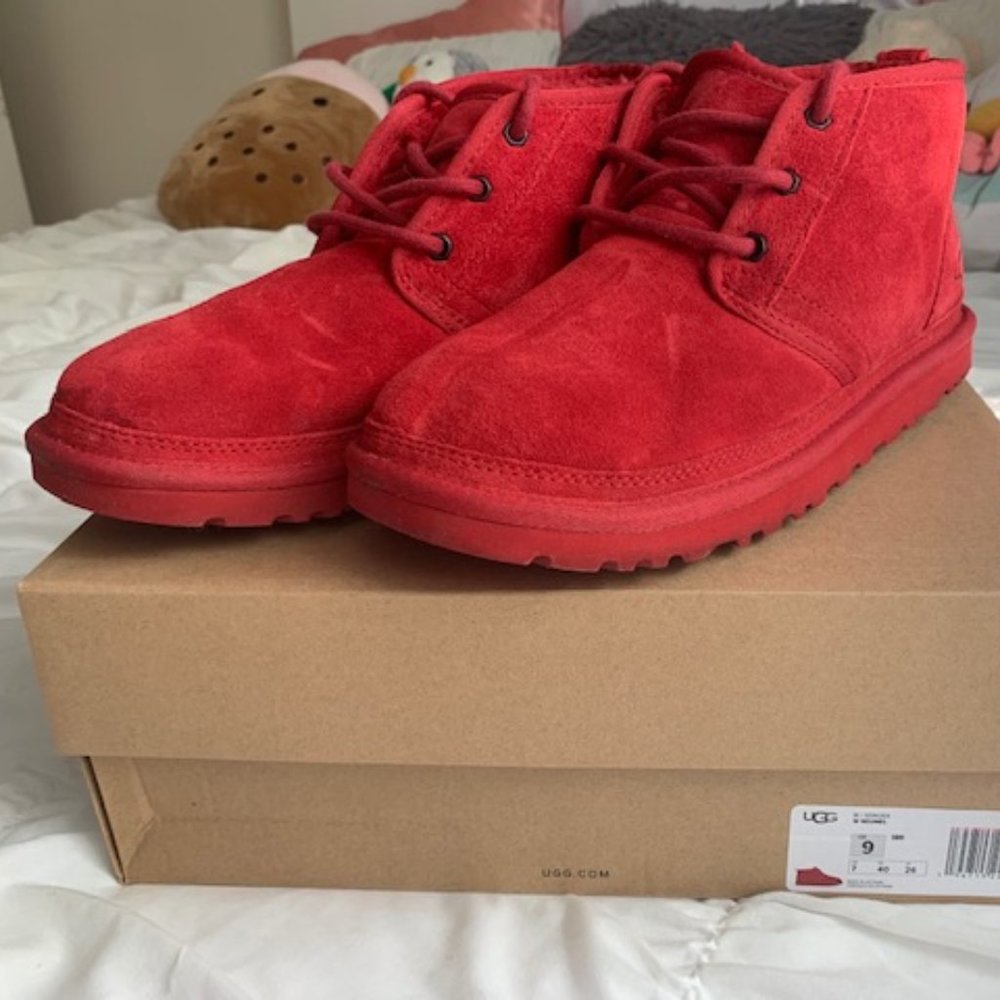 Authentic Brick Red Nuemel Ugg Lace Up Boots